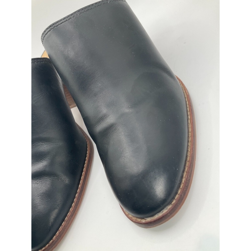 Madewell The Harper Black Leather Pointed Toe Block Heel Minimalist Size 7.5 - Picture 3 of 15